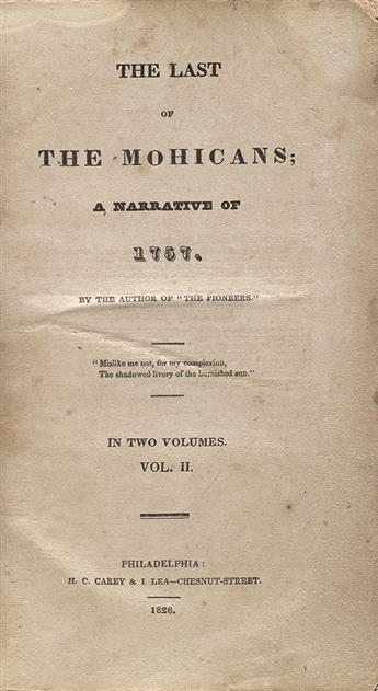 [COOPER, JAMES FENIMORE.] The Last of the Mohicans; A Narrative of 1757.